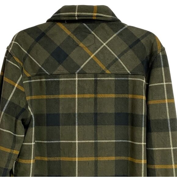 Freedom Foundry Men's Fleece Shirt Jacket Sherpa M Dark Green Plaid Super Plush - Picture 6 of 11